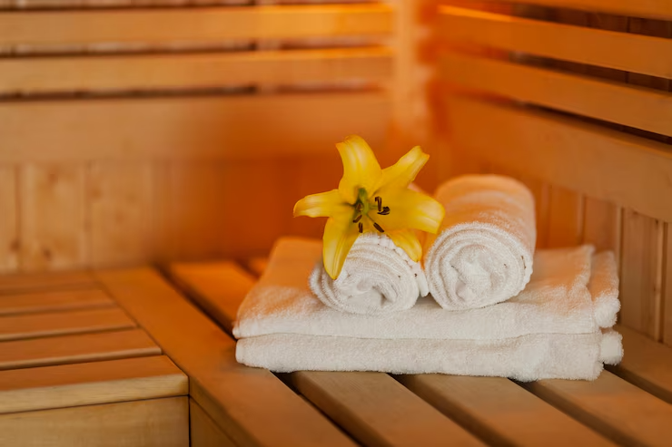 close-up-fresh-towels-yellow-lily-sauna_329181-1877 close-up-fresh-towels-yellow-lily-sauna_329181-1877