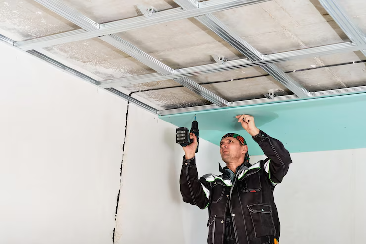 construction-worker-assembly-suspended-ceiling-with-drywall-fixing-drywall-ceiling-metal-frame-with-screwdriver_166373-1913 construction-worker-assembly-suspended-ceiling-with-drywall-fixing-drywall-ceiling-metal-frame-with-screwdriver_166373-1913